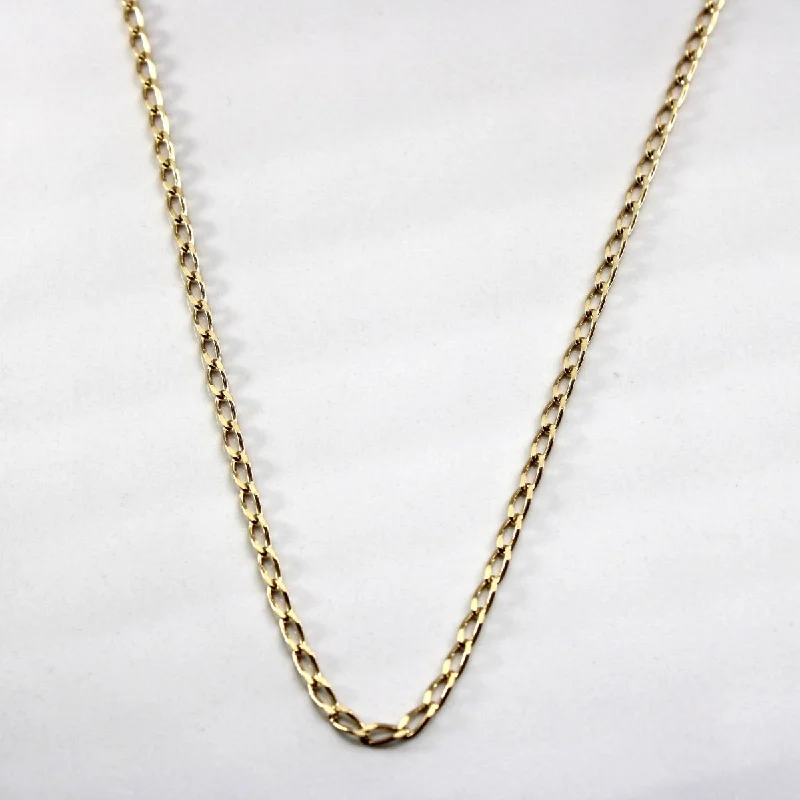 10k Yellow Gold Cable Chain | 16"|