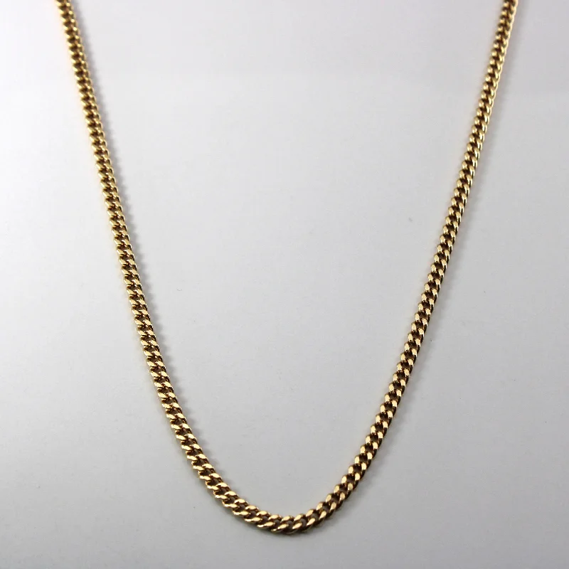 10k Yellow Gold Curb Link Chain | 20"|