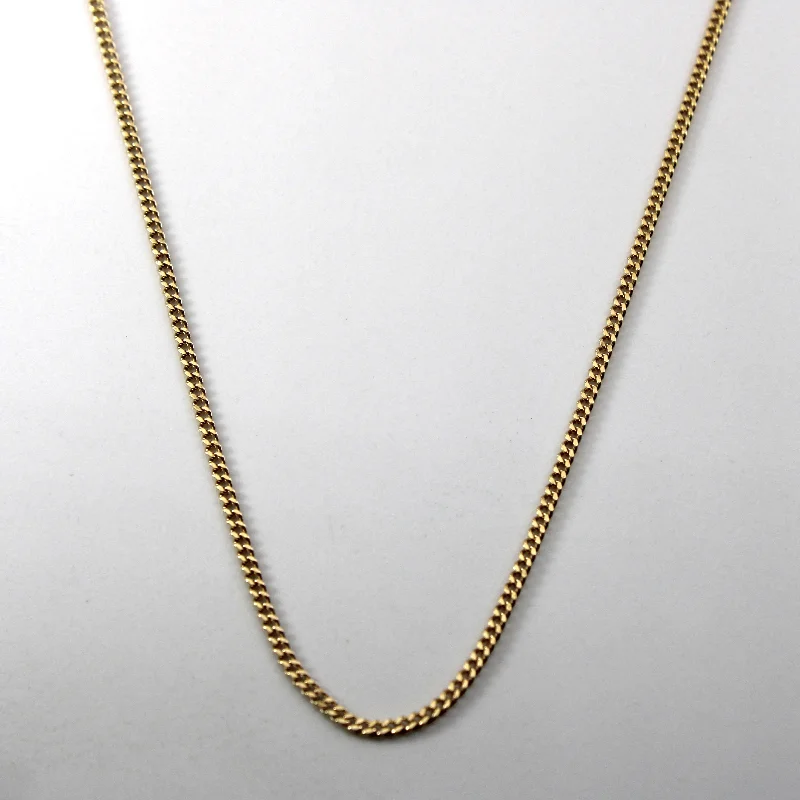 14k Yellow Gold Curb Link Chain | 26"|