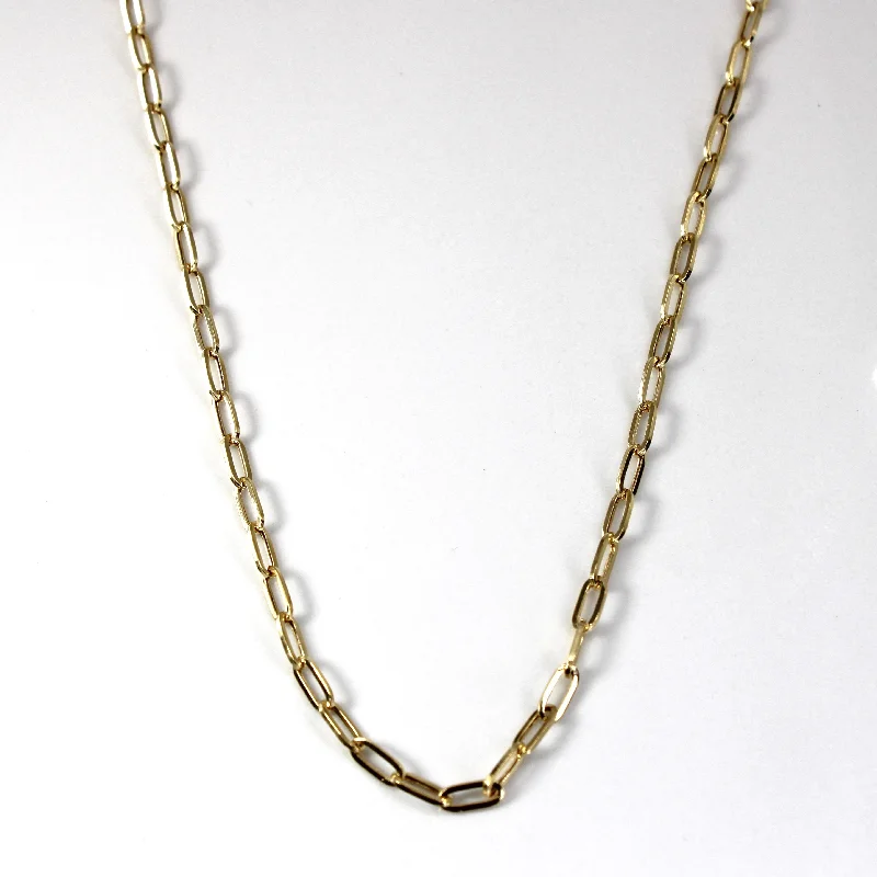 18K Yellow Gold Elongated Rolo Chain | 16"|