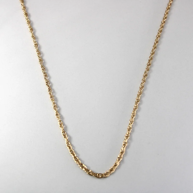 10k Yellow Gold Prince of Wales Chain | 24"|