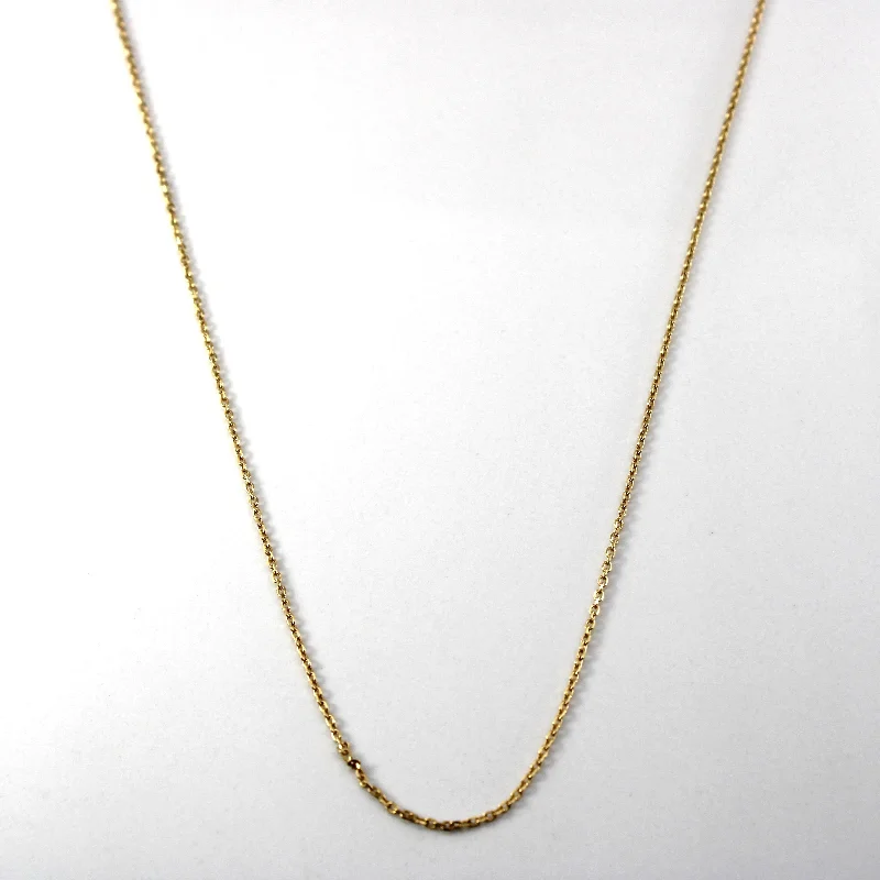 Yellow Gold Rolo Chain Necklace | 17"|