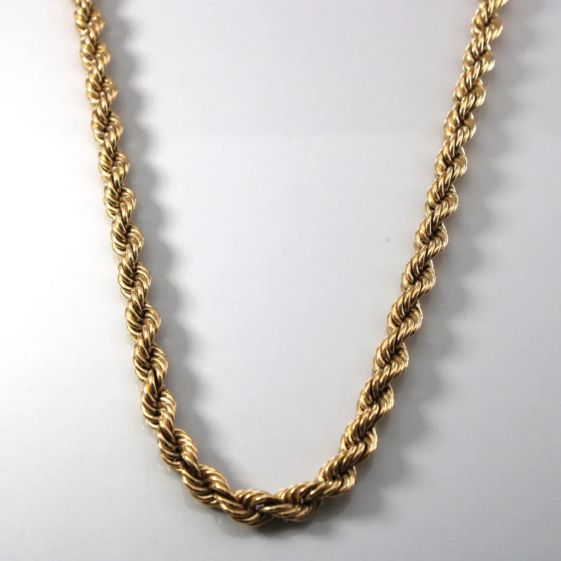 Eco-Friendly Sustainable Jewelry For Conscious Buyers 10k Yellow Gold Rope Chain | 24"|