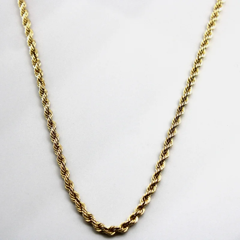 Handmade Pearl Jewelry For Timeless Elegance 10k Yellow Gold Rope Chain | 23"|